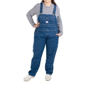 Key Bib Overalls Women's Size 6 Long Blue Denim Work Utility Y2K